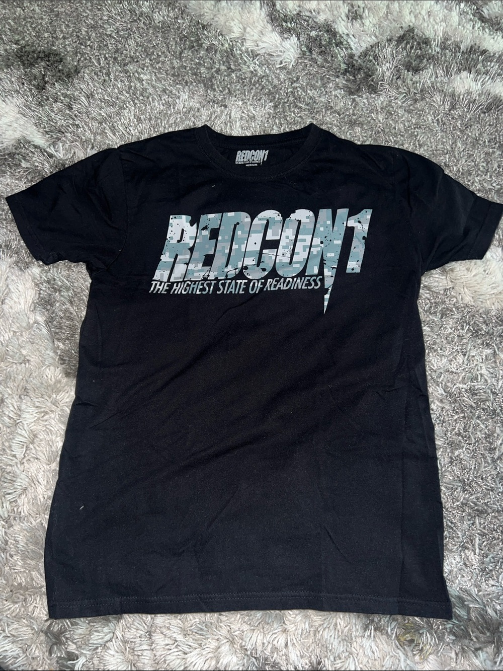 REDCON1 Men’s Black  ‘Camoflauge’ Logo T-Shirt